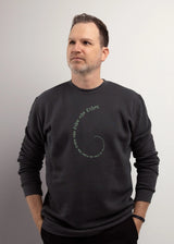 Crewneck éco-responsable pour homme, fait au Québec, vêtement de yoga, détente et méditation: Mantra spirale d'or géométrie sacrée