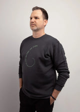 Chandail éco-responsable pour homme, crewneck fait au Québec, vêtement de détente, yoga et méditation: Mantra et géométrie sacrée