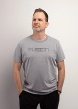 T-shirt sport éco responsable homme, fait au Québec, symbole spirituel fusion: vêtement de détente et de yoga