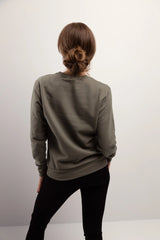 Crewneck pour femme en coton biologique fait au Canada, vêtement de yoga naturel
