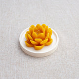 LOTUS – Bougie en cire d’abeille jaune naturelle du Québec Maison Kunda