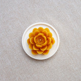 LOTUS – Bougie en cire d’abeille jaune naturelle du Québec Maison Kunda