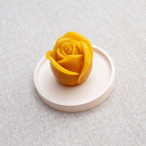 PETITE ROSE – Bougie en cire d’abeille jaune naturelle du Québec Maison Kunda
