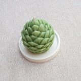 POMME DE PIN – Bougie parfumée en cire d’abeille blanche colorée naturellement Maison Kunda