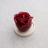 GRANDE ROSE – Bougie parfumée en cire d’abeille blanche colorée naturellement Maison Kunda
