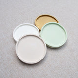 Petit plateau à bougie en plâtre éco-résine Maison Kunda