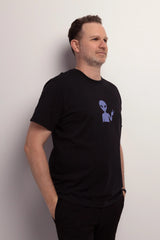 T-shirt éco-responsable pour homme Extraterrestre, fait au Québec: Vêtement de détente, sport et yoga pour famille des étoiles et starseed humain alien