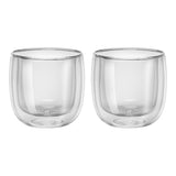 Ensemble de 2 tasses en verre à double paroi Zwilling pour tisane, cacao, matcha, thé, café