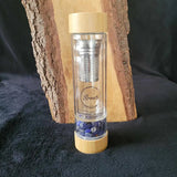 Bouteille pour tisane en verre avec pierres 8lunes