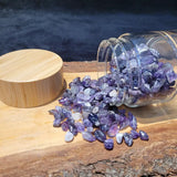 Bouteille pour tisane en verre avec pierres 8lunes