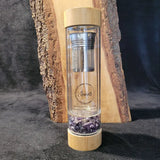 Bouteille pour tisane en verre avec pierres 8lunes