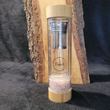 Bouteille pour tisane en verre avec pierres 8lunes
