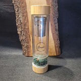 Bouteille pour tisane en verre avec pierres 8lunes