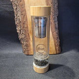 Bouteille pour tisane en verre avec pierres 8lunes