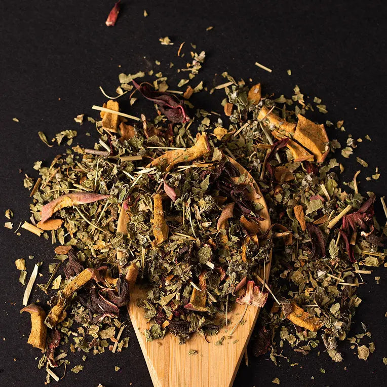 Tisane en vrac 8lunes Belle : pomme cannelle hibiscus
