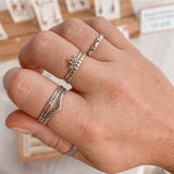 Bague en argent LOTUS | avec zircons