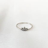 Bague en argent LOTUS | avec zircons