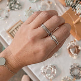 Bague en argent MOONPHASE avec zircons