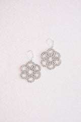 FLEUR DE VIE Boucles d'oreilles pendantes colorées avec dormeuses en argent