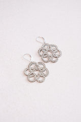 FLEUR DE VIE Boucles d'oreilles pendantes colorées avec dormeuses en argent