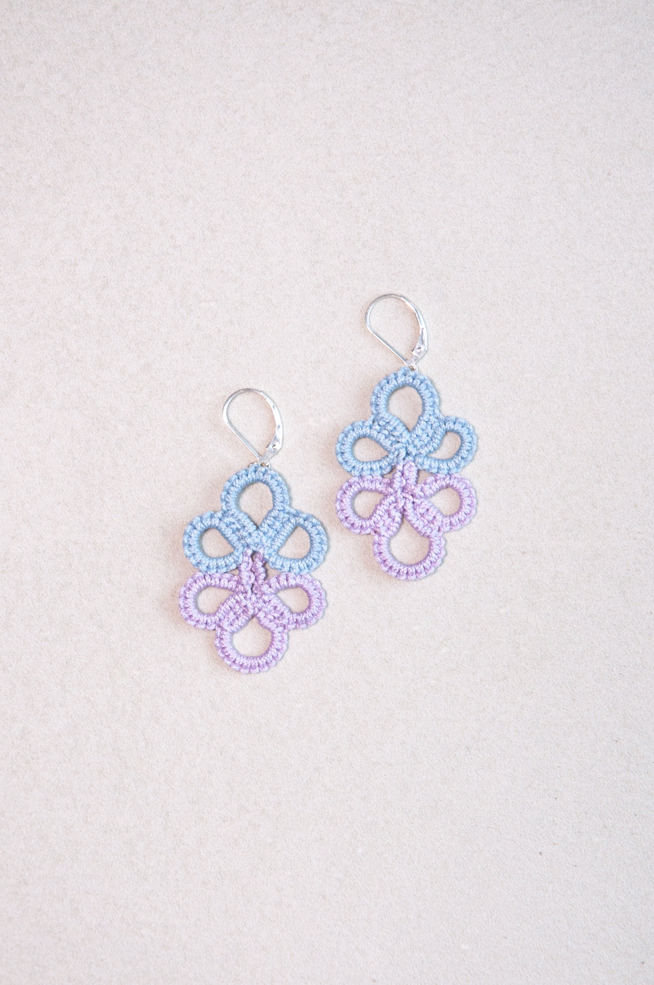 MIROIR Boucles d'oreilles pendantes colorées avec dormeuses en argent