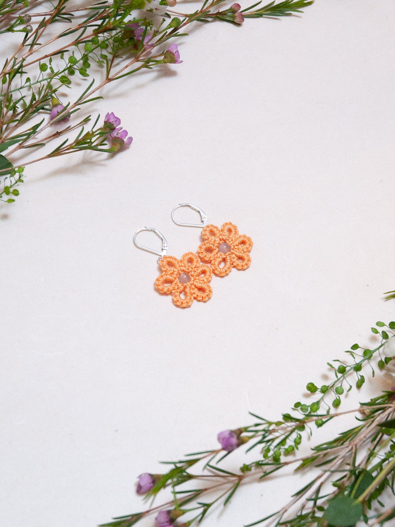 FLORAL Boucles d'oreilles boho chic colorées
