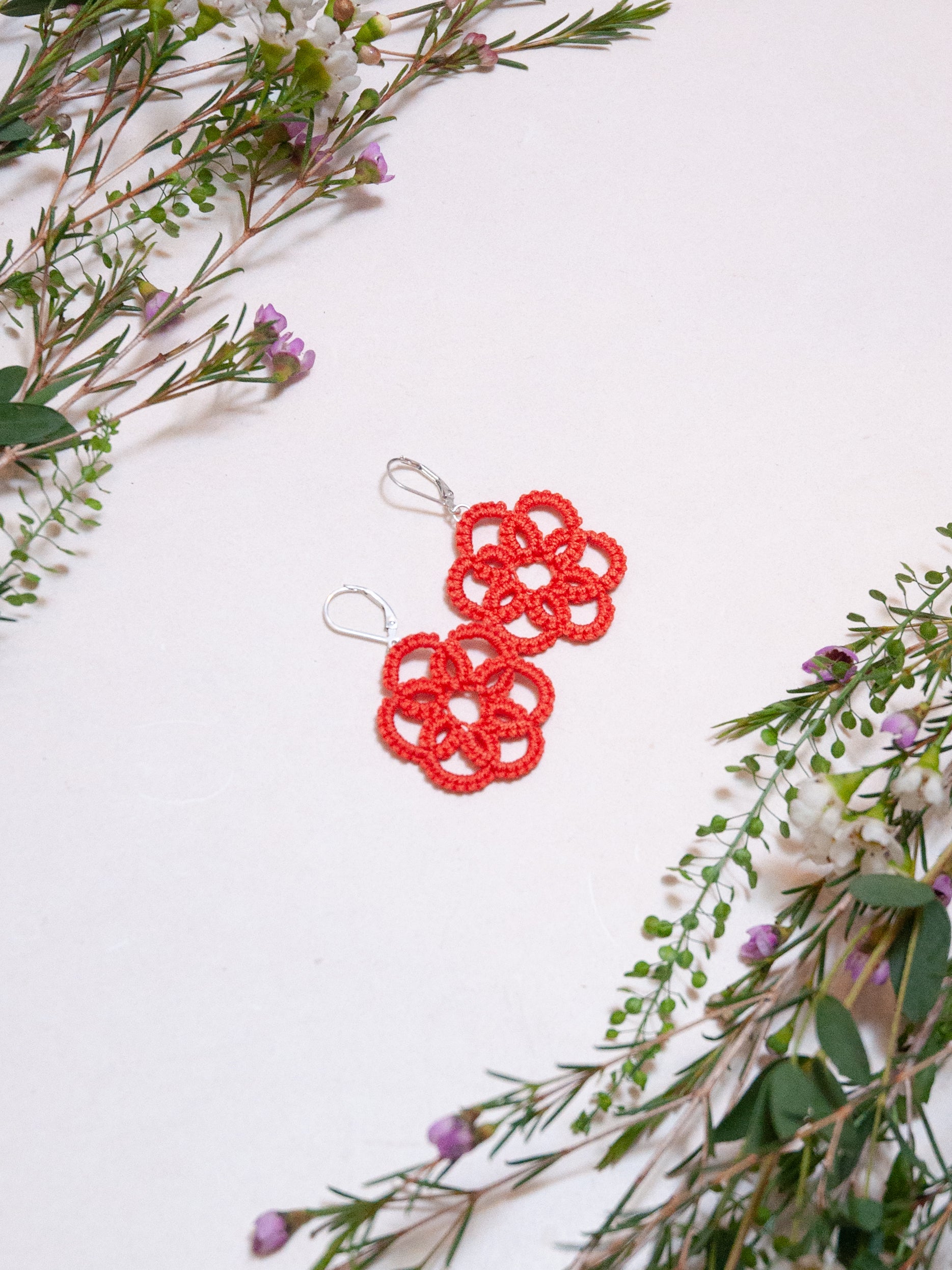 FLEUR DE VIE Boucles d'oreilles boho chic colorées