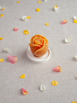 GRANDE ROSE Bougie naturelle en cire d'abeille moulée