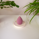 TORUS – Bougie parfumée en cire d’abeille blanche colorée naturellement