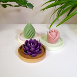 TORUS – Bougie parfumée en cire d’abeille blanche colorée naturellement