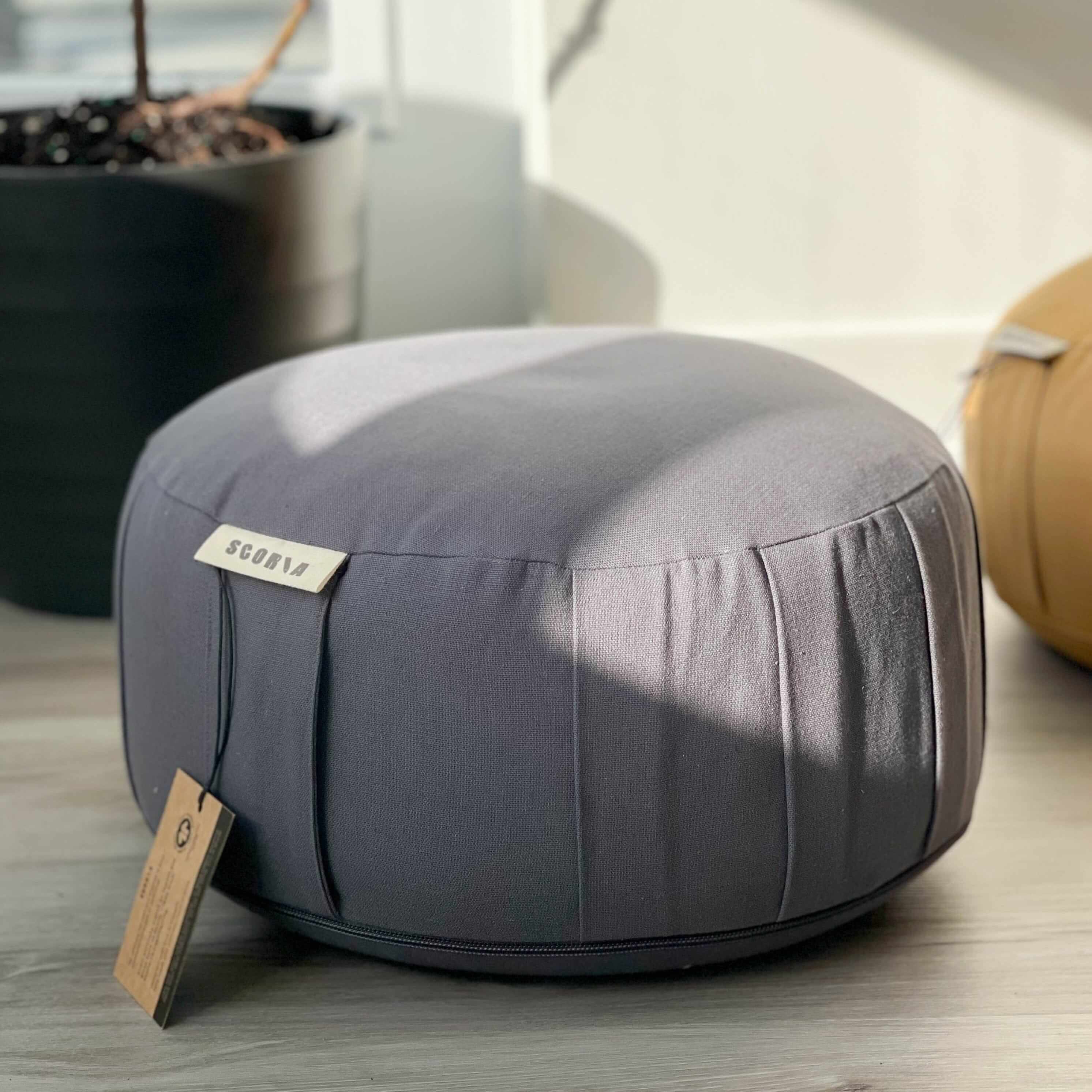 Coussin de méditation Zafu | Gris ombré