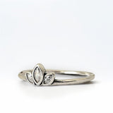 Bague en argent LOTUS | avec zircons