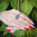 Bague en argent MORGANE | avec labradorite