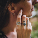 Bague en argent MORGANE | avec labradorite