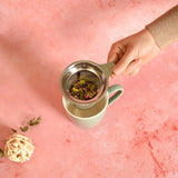 Infuseur à tisane en vrac Floèm, fond rose