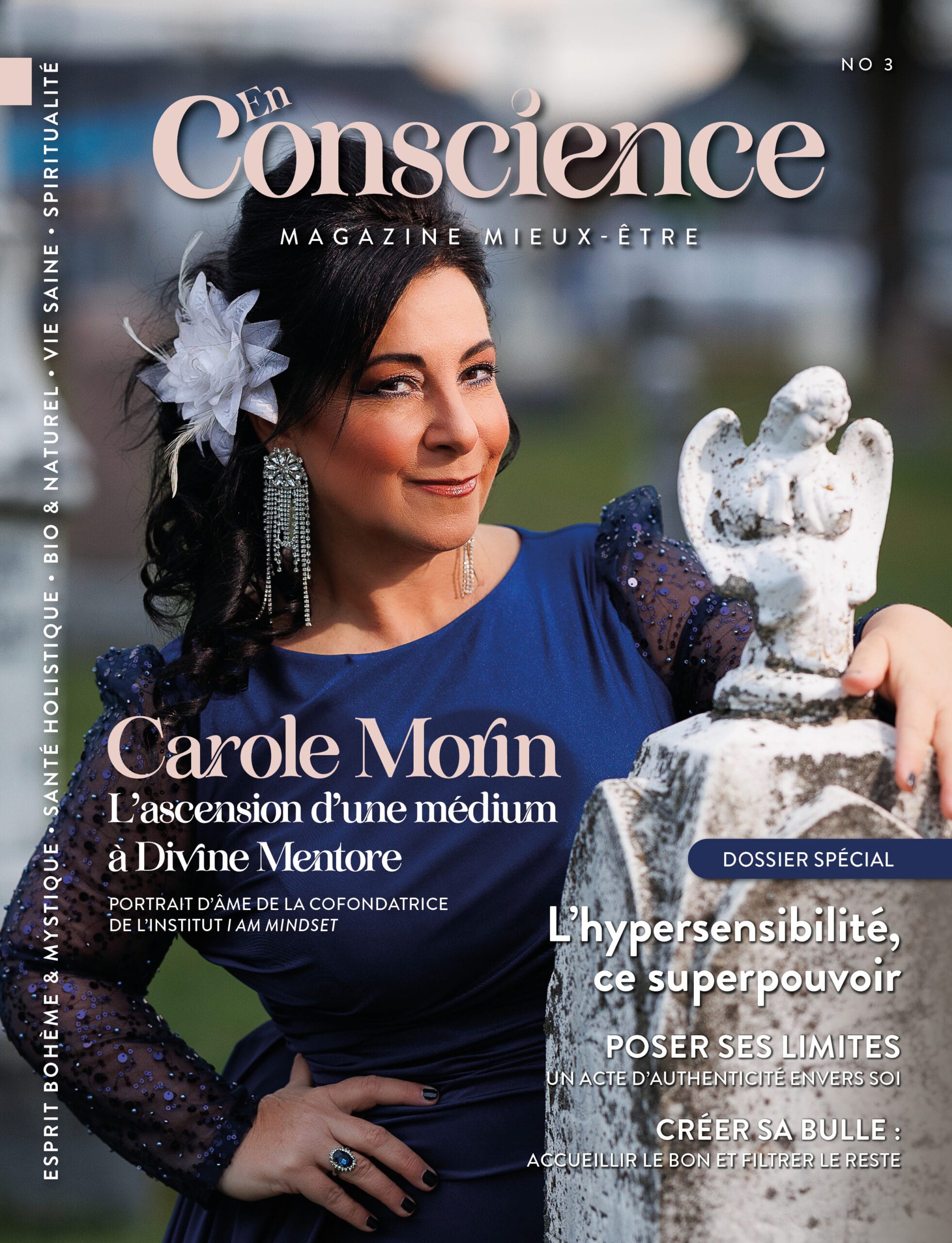 Couverture magazine mieux-être En Conscience no3 | Carole Morin, hypersensibilité un superpouvoir