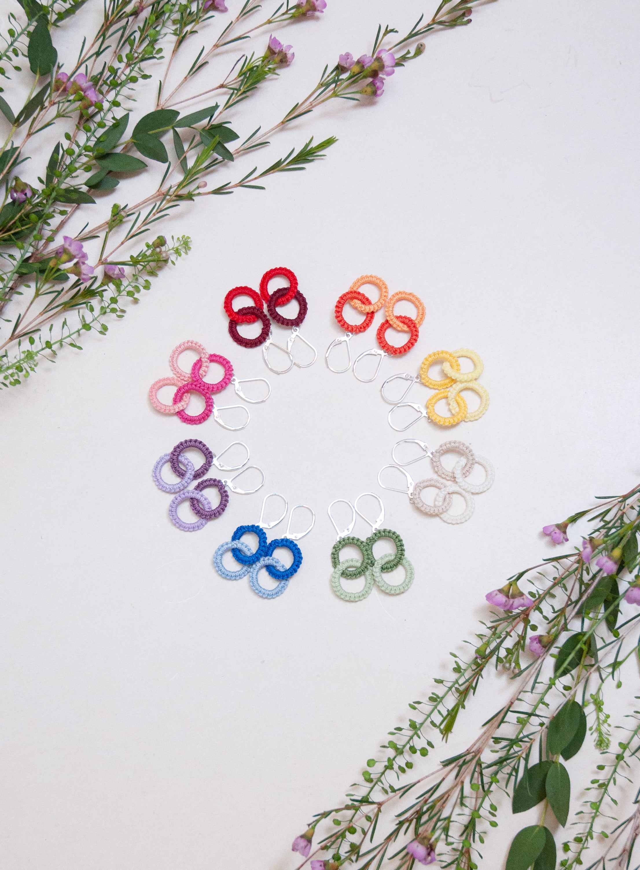 UNION Boucles d'oreilles boho chic colorées