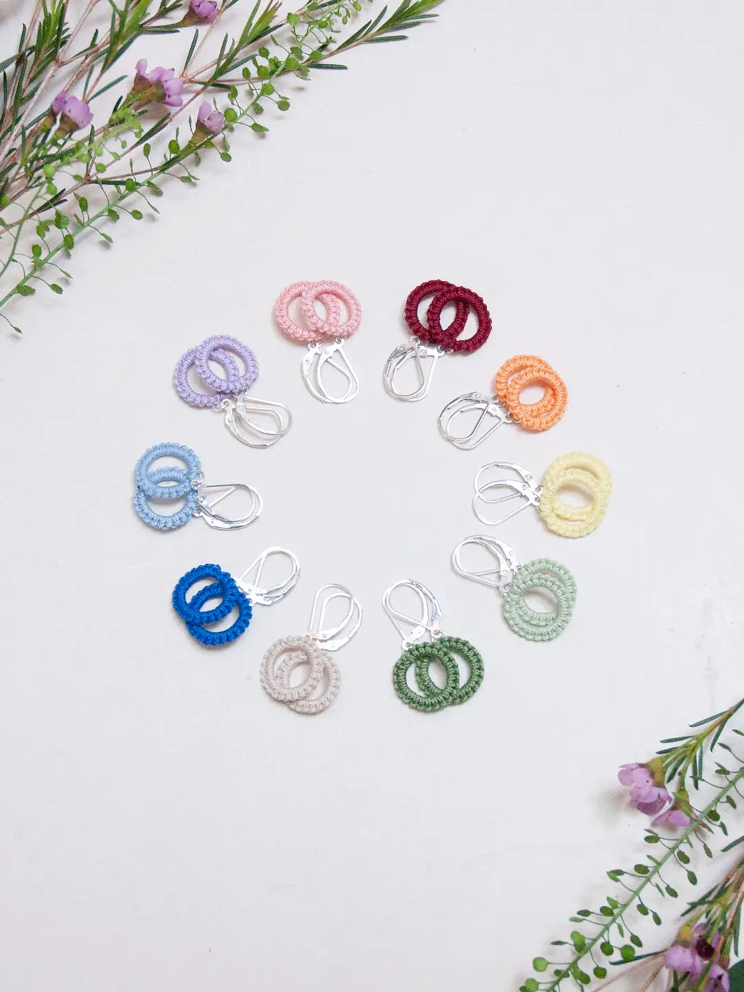 CELLULE Boucles d'oreilles boho chic colorées Maison Kunda