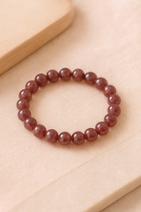 Bracelet pour femme en pierres Lépidolite 10mm, prune, photo produit