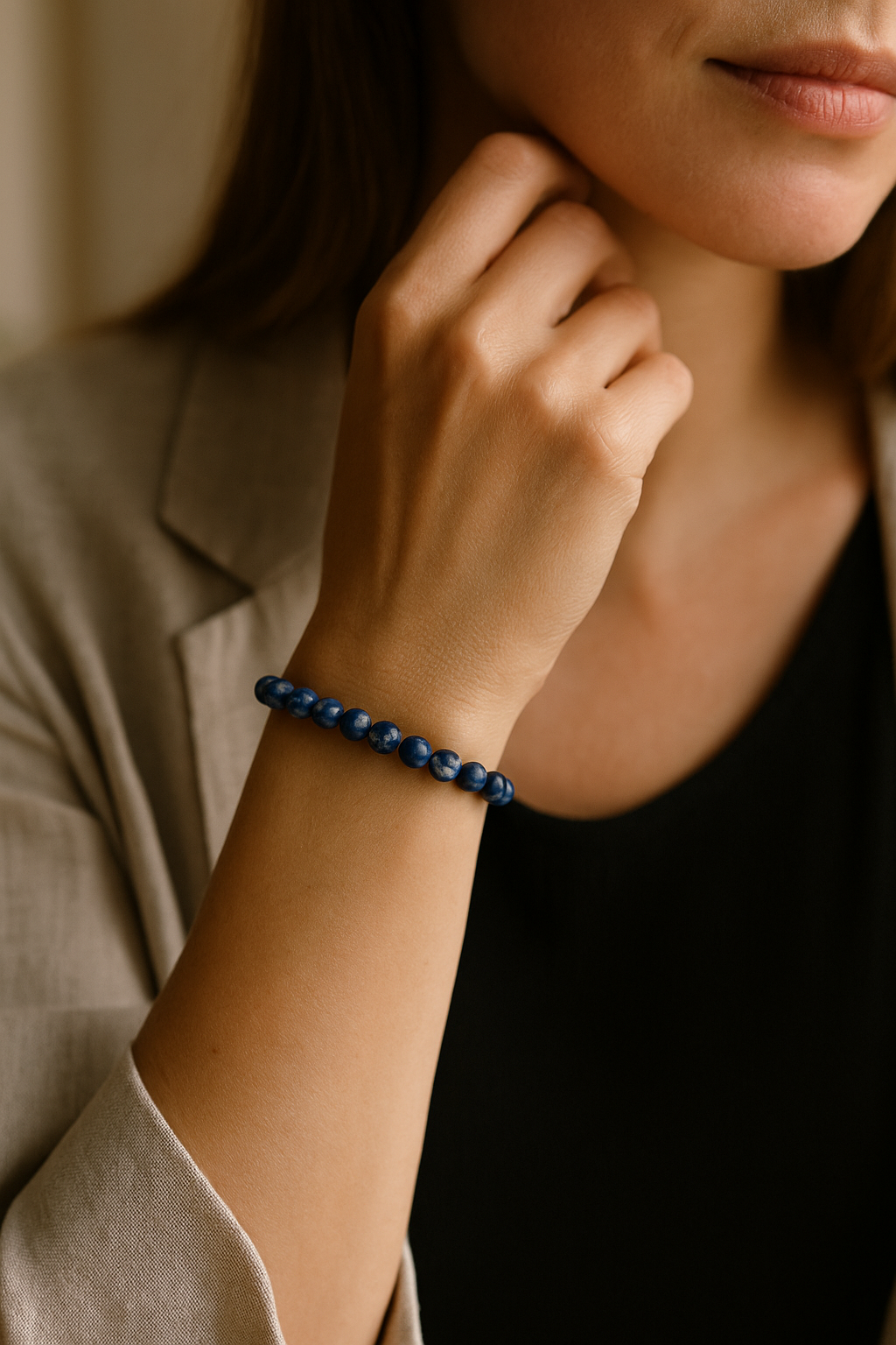 Bracelet pour femme en pierres sodalite 6mm