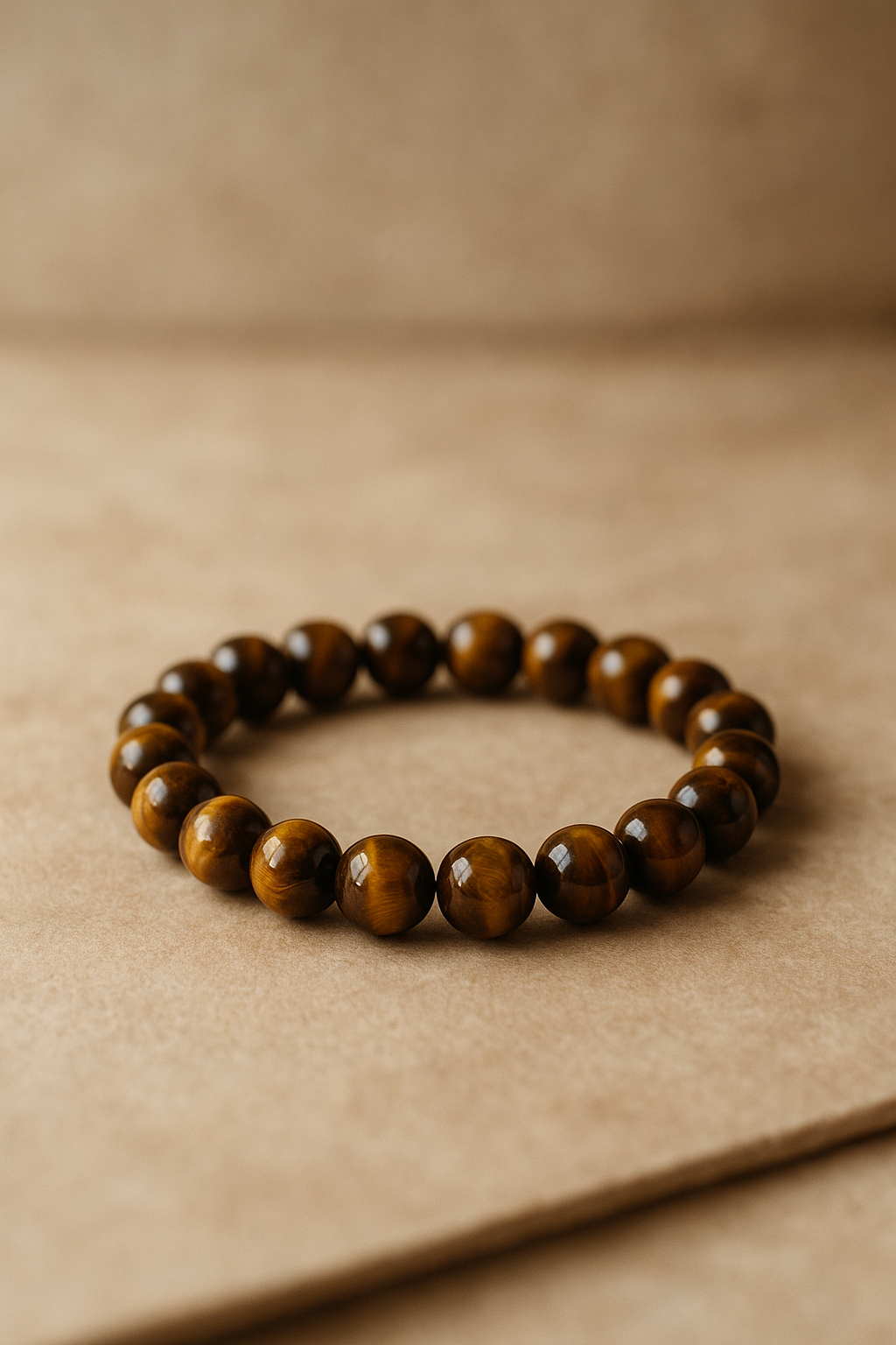 Bracelet pour homme en pierres oeil de tigre 8mm, photo produit