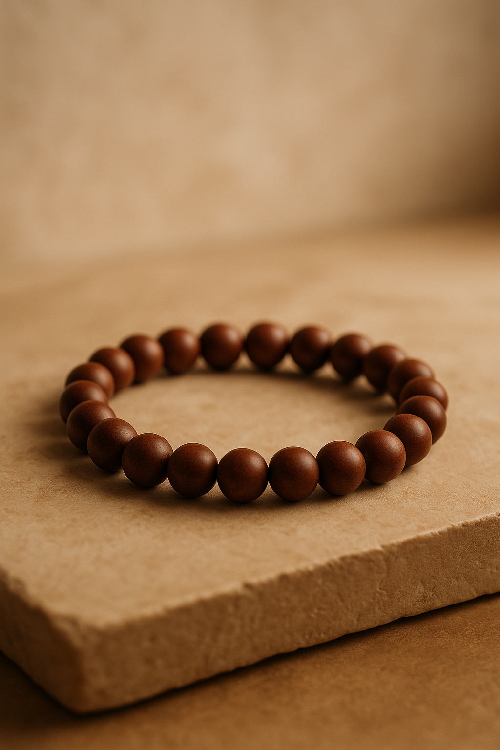 Bracelet pour homme en bois de santal rouge 8mm, photo produit