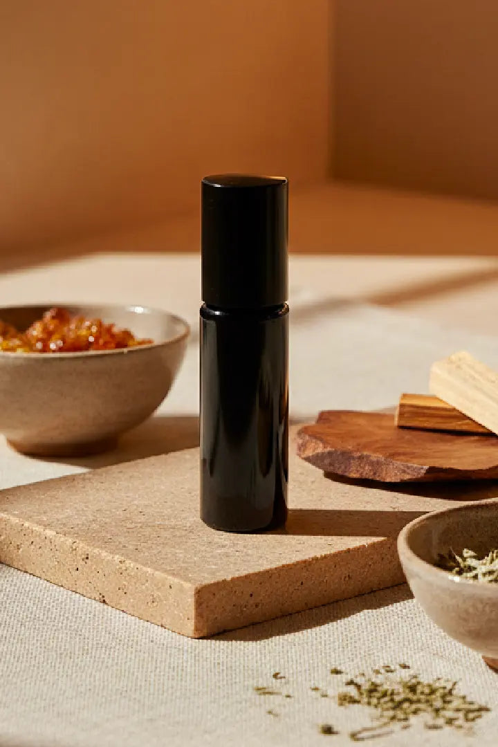 Parfum TRINITÉ MYSTIQUE roll-on Maison Kunda : encens, myrrhe, benjoin