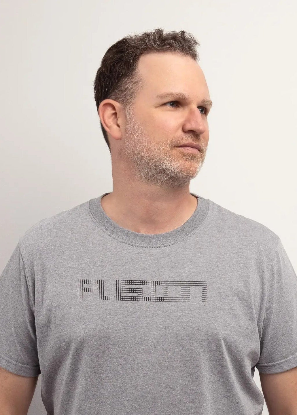 T-shirt pour homme, éco responsable fait au Québec Canada, symbole Fusion: vêtement de détente et de sport