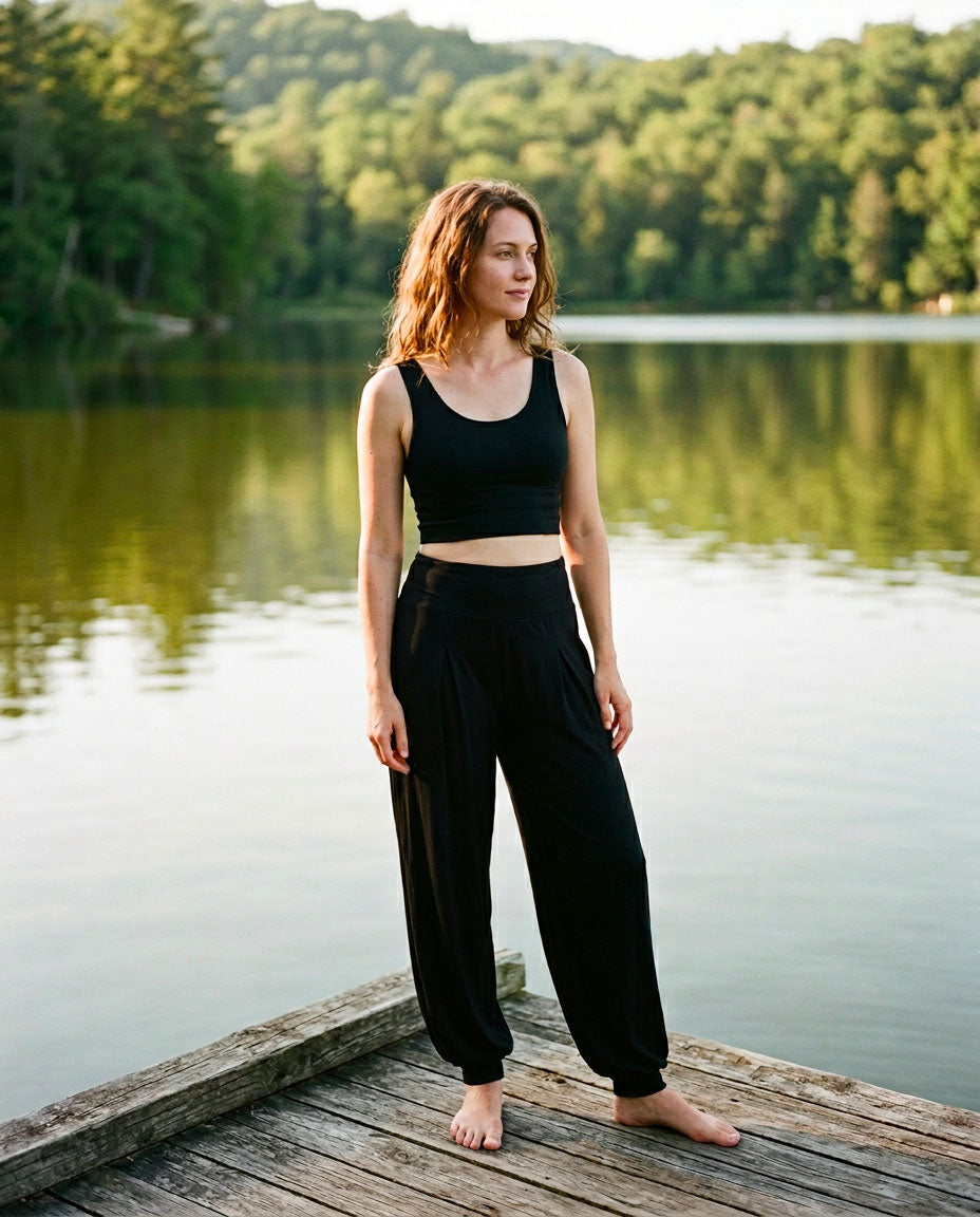 Camisole de yoga en U