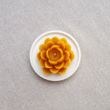 LOTUS – Bougie en cire d’abeille jaune naturelle du Québec