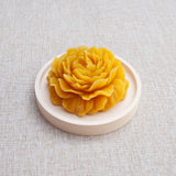 PIVOINE – Bougie en cire d’abeille jaune naturelle du Québec Maison Kunda