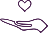 Symbole Fait à la main avec amour pour produit artisanal