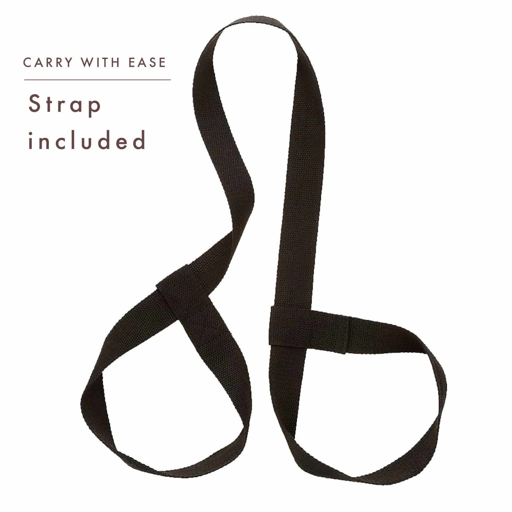 Sangle de transport en coton incluse avec tapis de yoga Scoria Canada, emballage sans plastique